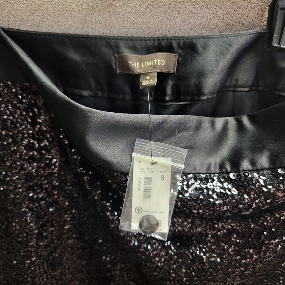 Express Black Sequin Pencil Skirt - Picture 2 of 4